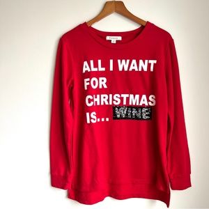 Christmas sweater- sequins change word